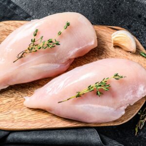 Boneless skinless chicken breasts from pastured birds
